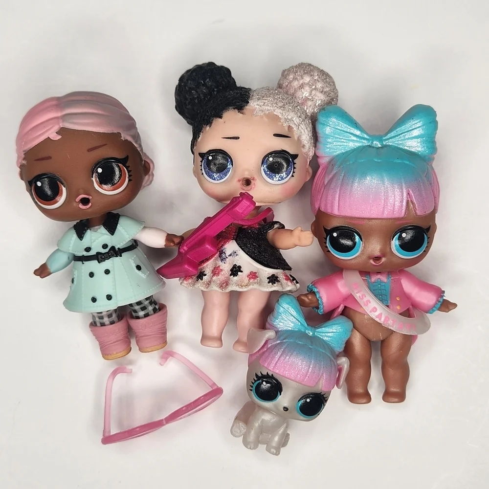 LOL Surprise Dolls Deluxe Present Miss Party + Heartbreaker + Big City BB + Pets